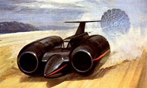 Thrust SSC Illustration From an idea – to a world beater, an artist’s impression becomes an impressive reality. This first look at the proposed car was very close to the final product.
